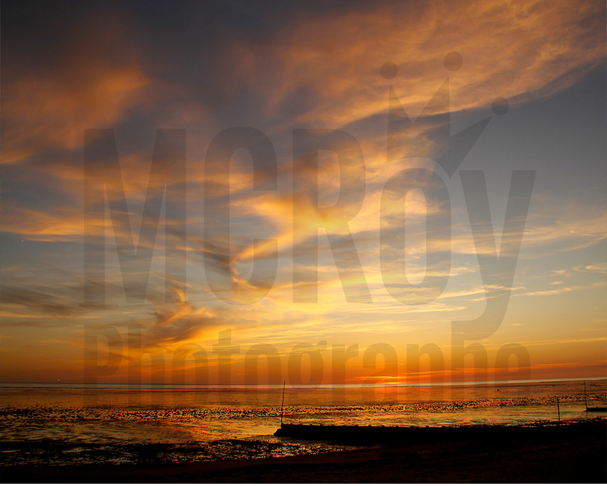 Coucher de soleil sur la mer